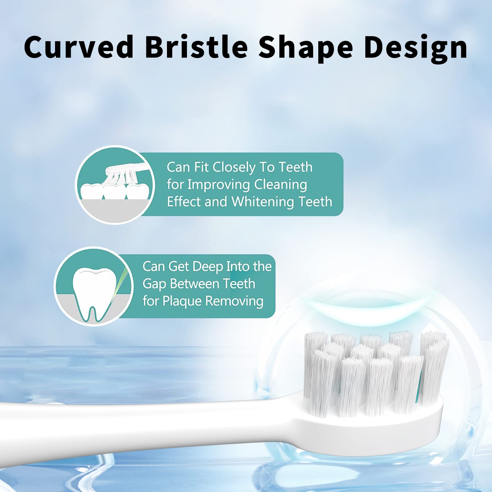 Close-up of rounded bristles for enamel protection
