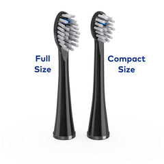 Two brush head covers included with packaging