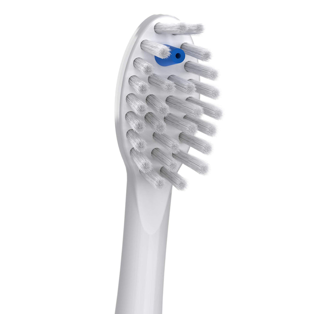 Waterpik Sonic-Fusion full-size replacement brush heads with white and chrome rings