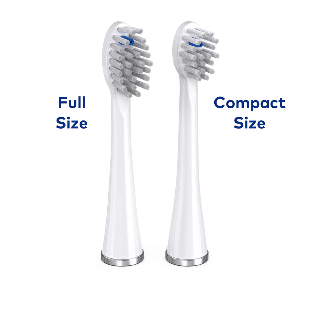 Waterpik Sonic-Fusion full-size replacement brush heads packaging showing two heads