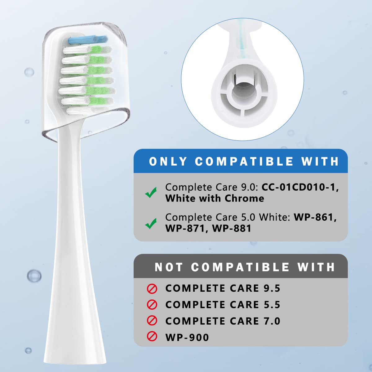 Waterpik STRB-10WB replacement brush heads - angled view