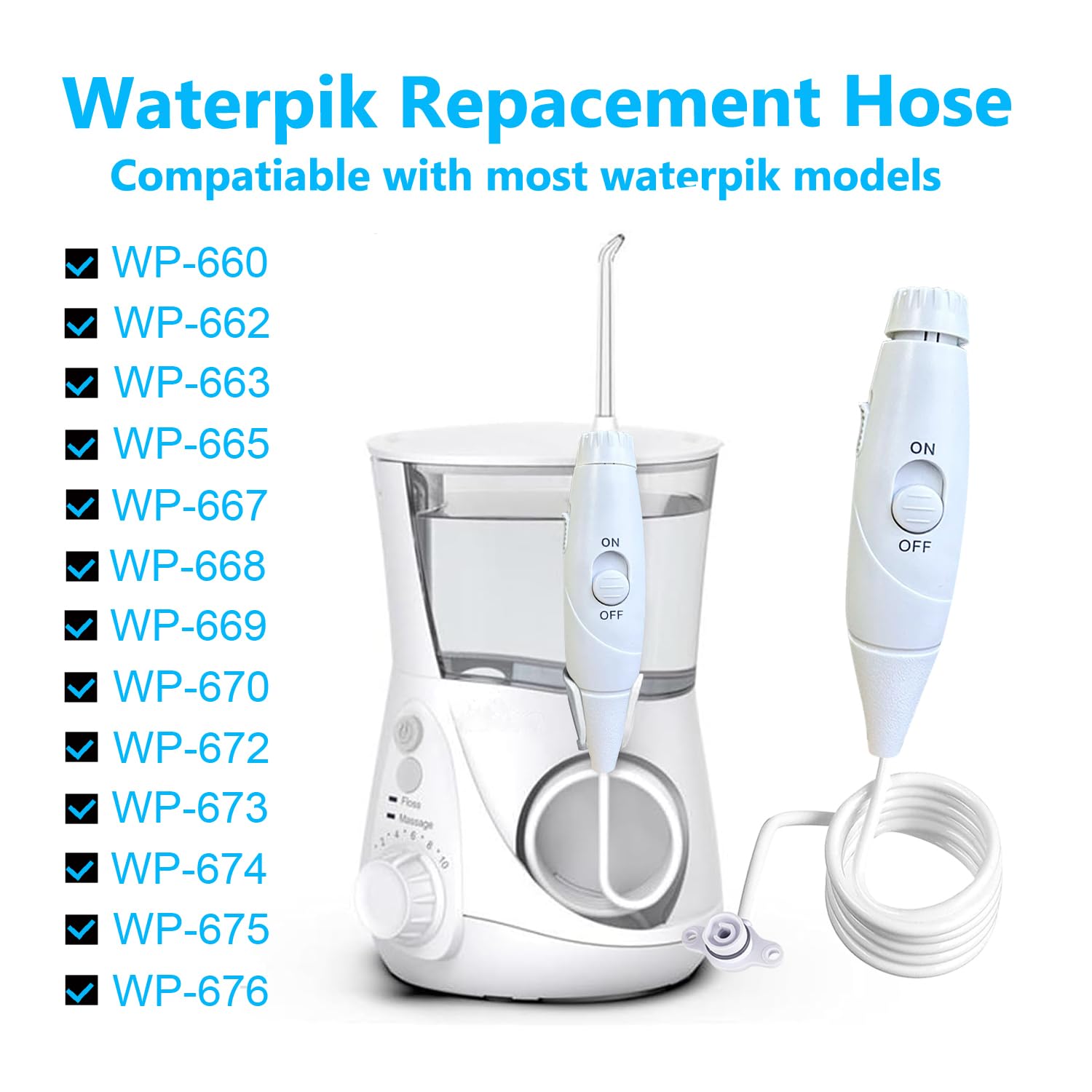 Waterpik water flosser replacement parts compatibility with WP-series