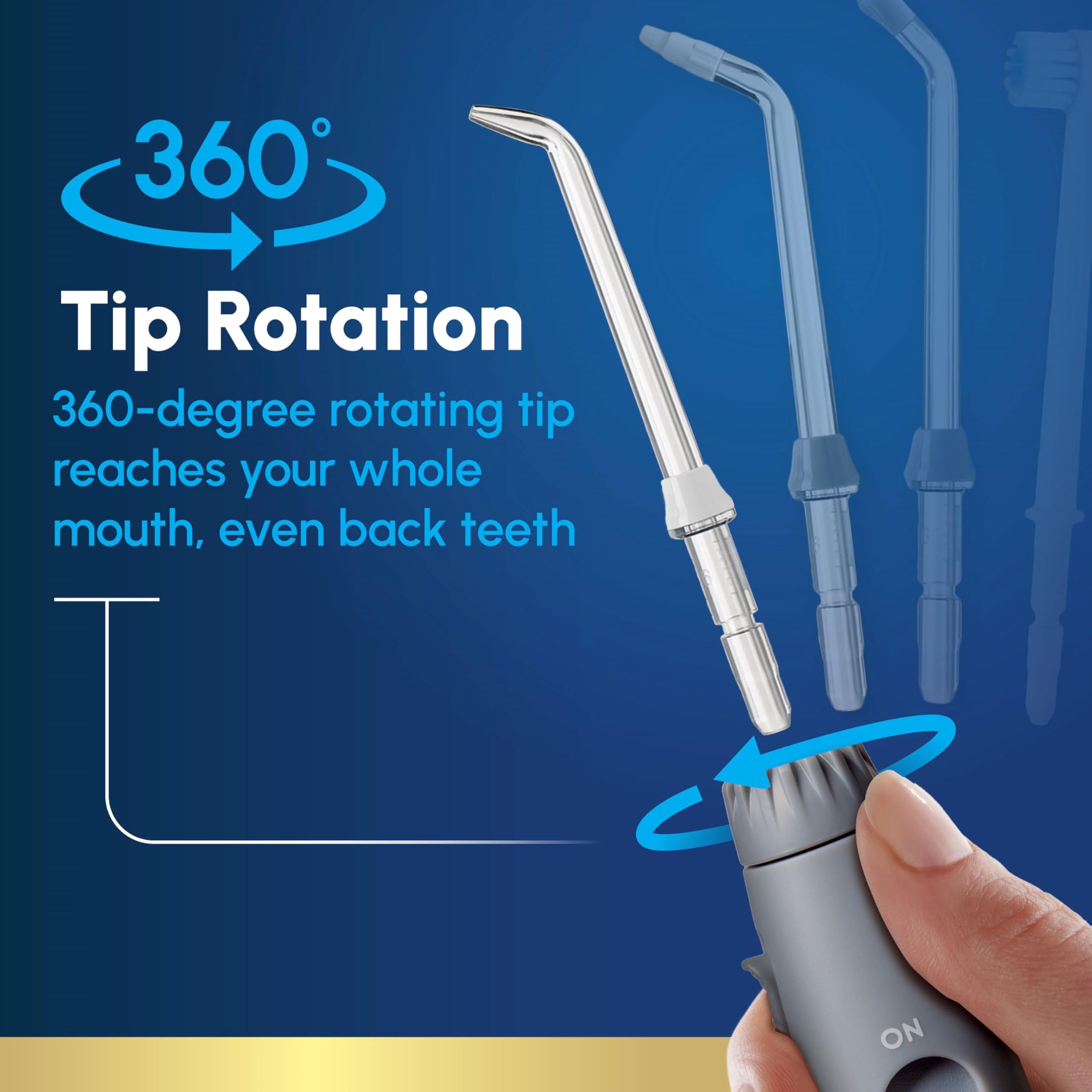 Waterpik Aquarius WP-667 in use demonstrating flossing