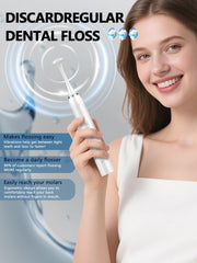 Waterproof dental flosser in use