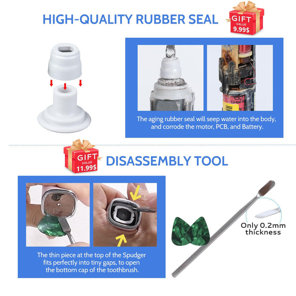 Close-up of waterproof shaft assembly with seal