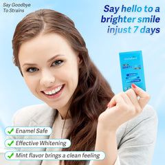 Enamel-safe whitening strips with SGS certification label