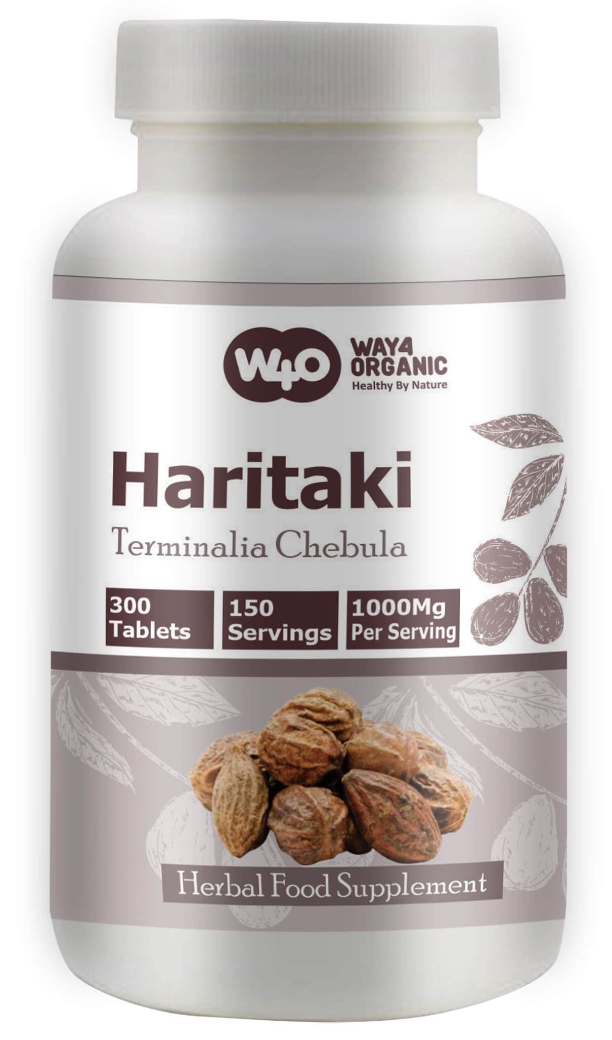 Haritaki capsules bottle showing 150 servings