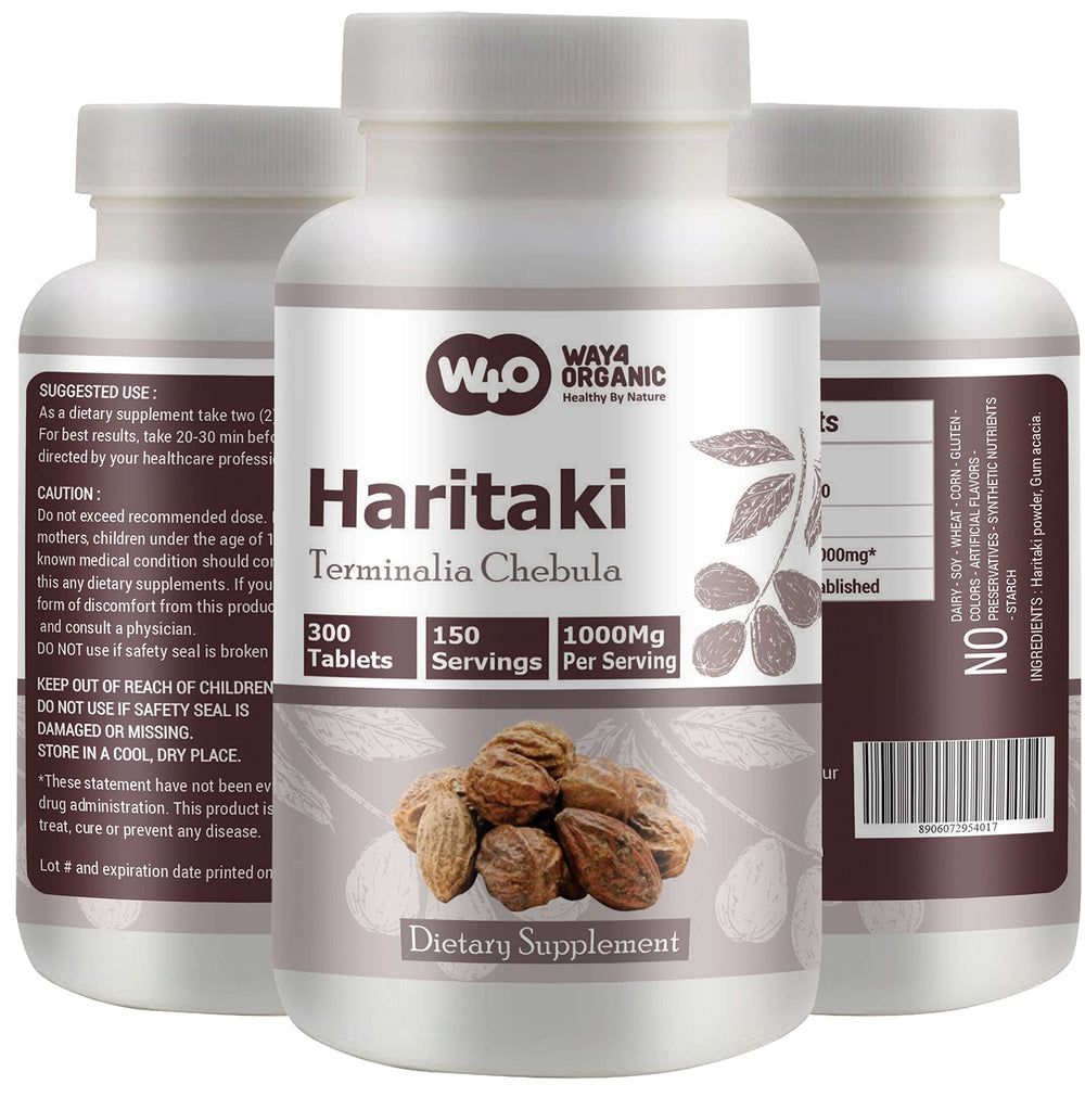 Way 4 Organic Haritaki Capsules bottle front view