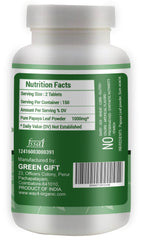 Papaya leaf extract capsules bottle and 300 pills
