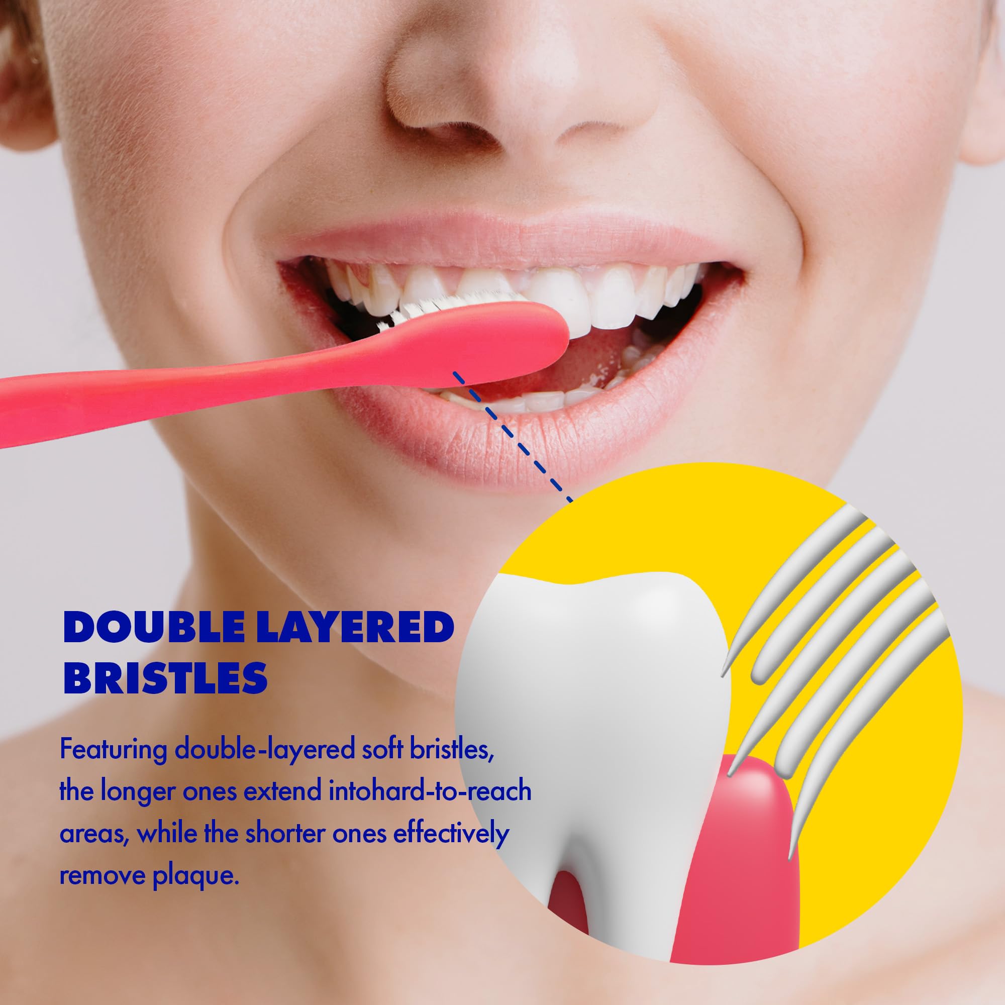 Green Way.V toothbrush display highlighting color variety