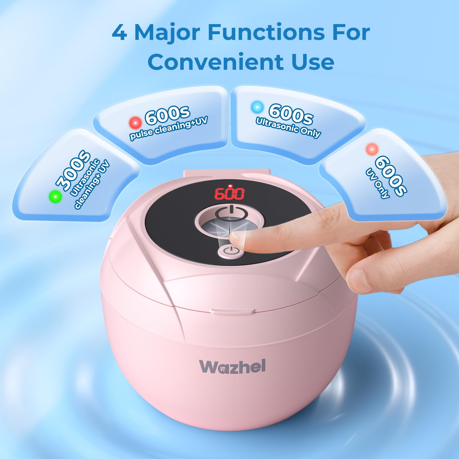 Included tweezers and drain basket with the cleaning pod