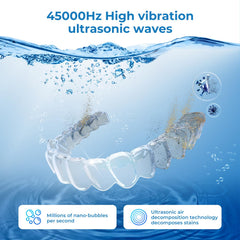 Close-up of UV light and timer display on the cleaner