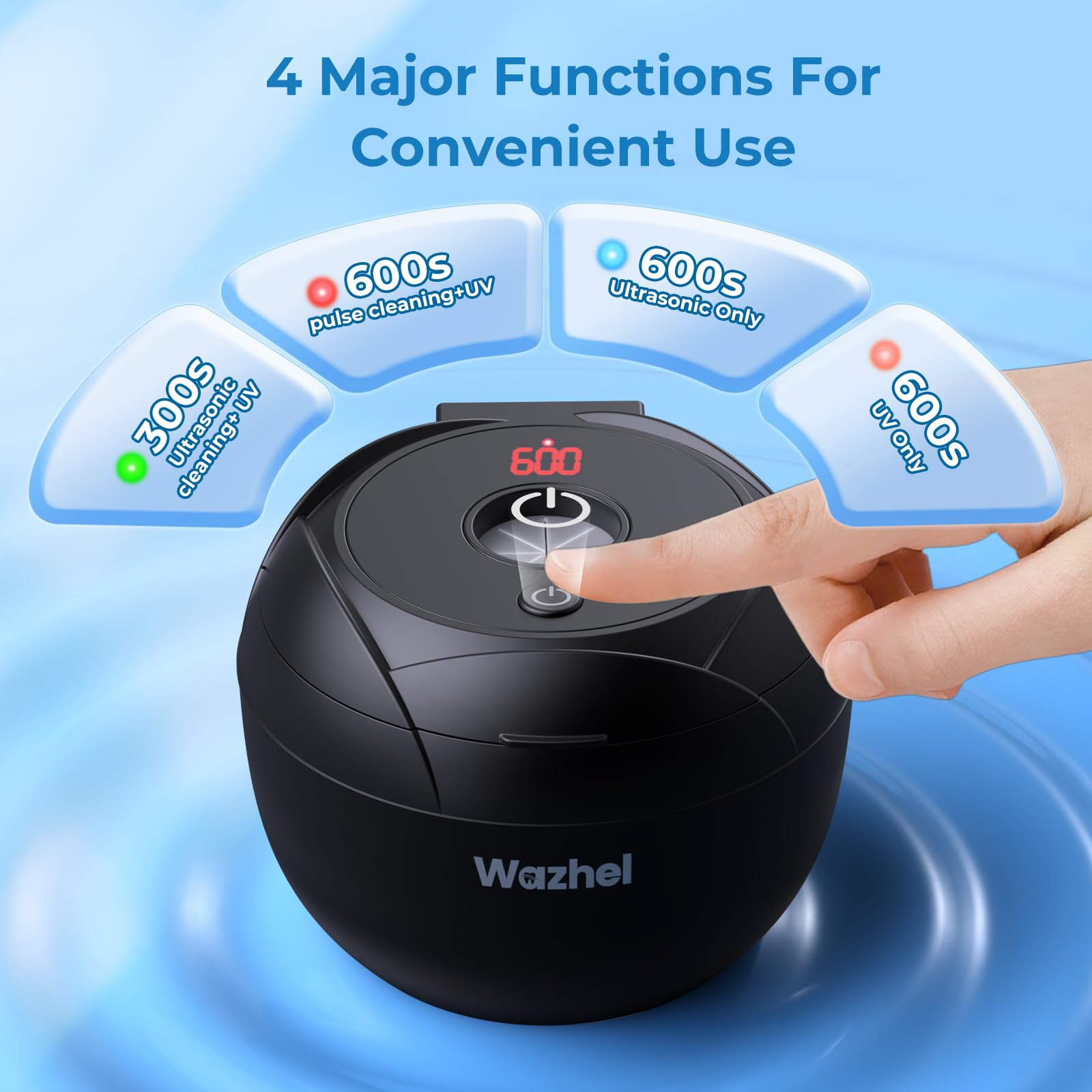 Device with black finish and branding