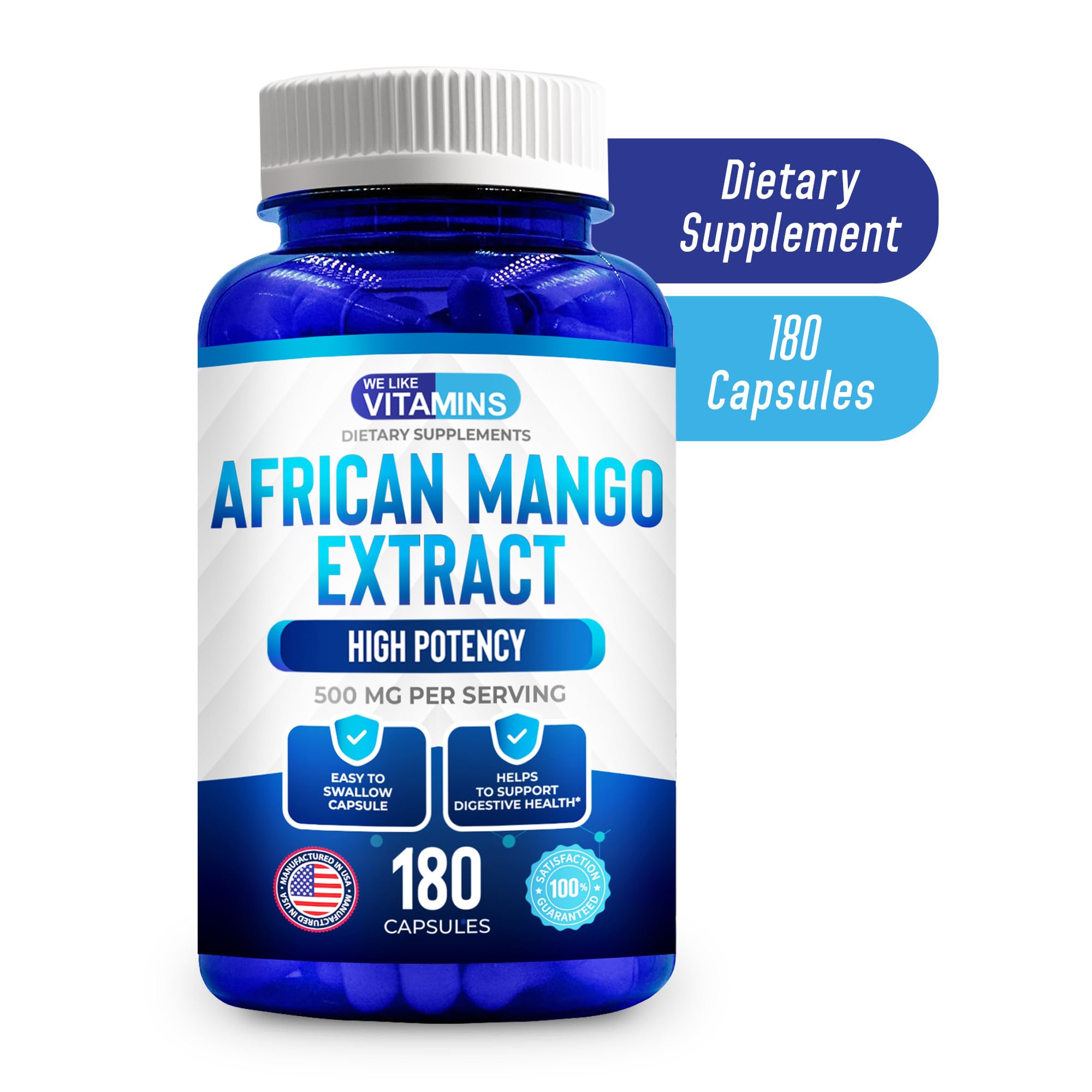 USA bottled African Mango supplement with natural ingredients