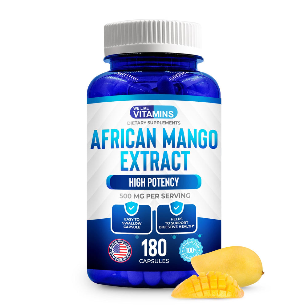 We Like Vitamins African Mango extract 500mg per capsule - 180 capsules bottle