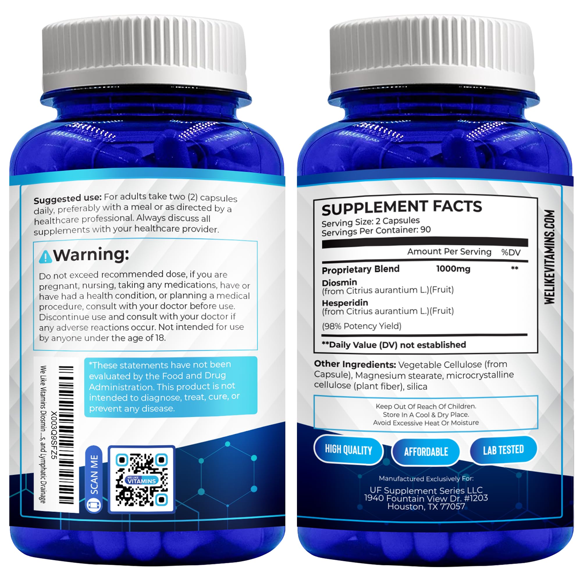 Graphic illustrating health benefits of Diosmin Hesperidin