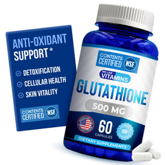 We Like Vitamins Glutathione 500mg bottle label