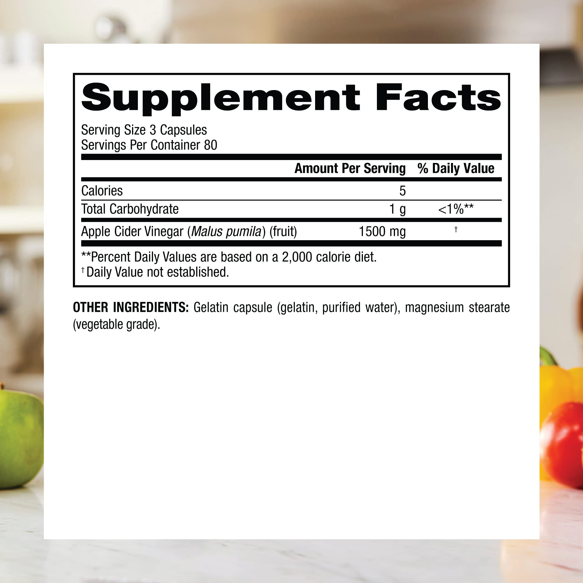 Gluten-free, sugar-free dietary supplement packaging