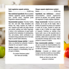 Biotin 10,000 mcg capsules in bottle