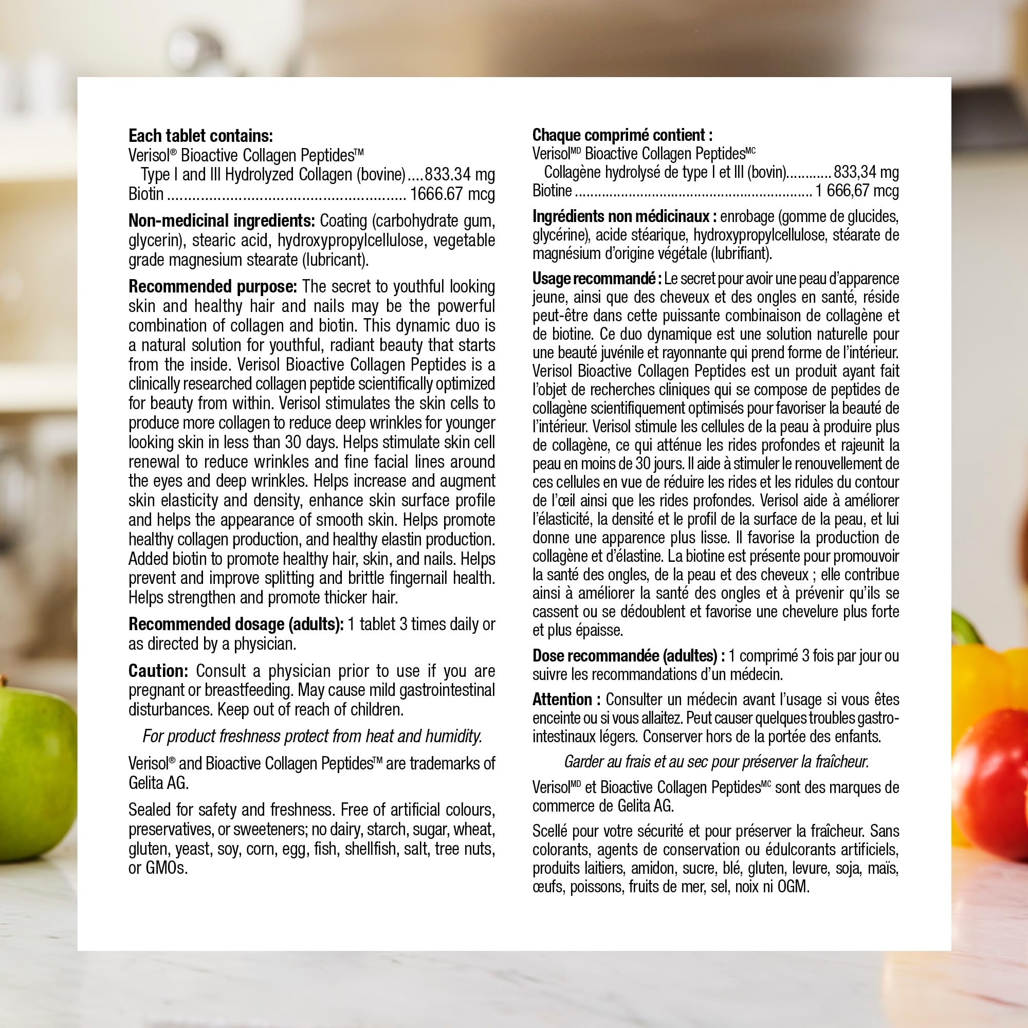 Label highlighting gluten-free and dairy-free formula