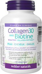 Supplement facts and ingredients for Collagen30 with Biotin