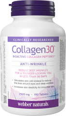 Front view of Webber Naturals Collagen30 bottle