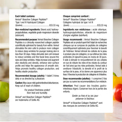 Ingredients list panel of Webber Naturals Collagen30