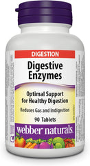 Webber Naturals Digestive Enzymes bottle with 90 tablets