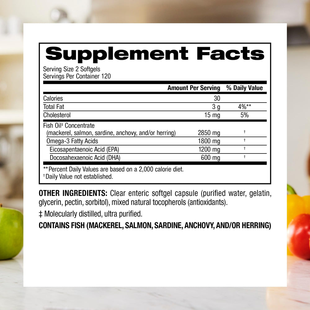 Enteric-coated softgels for reduced aftertaste