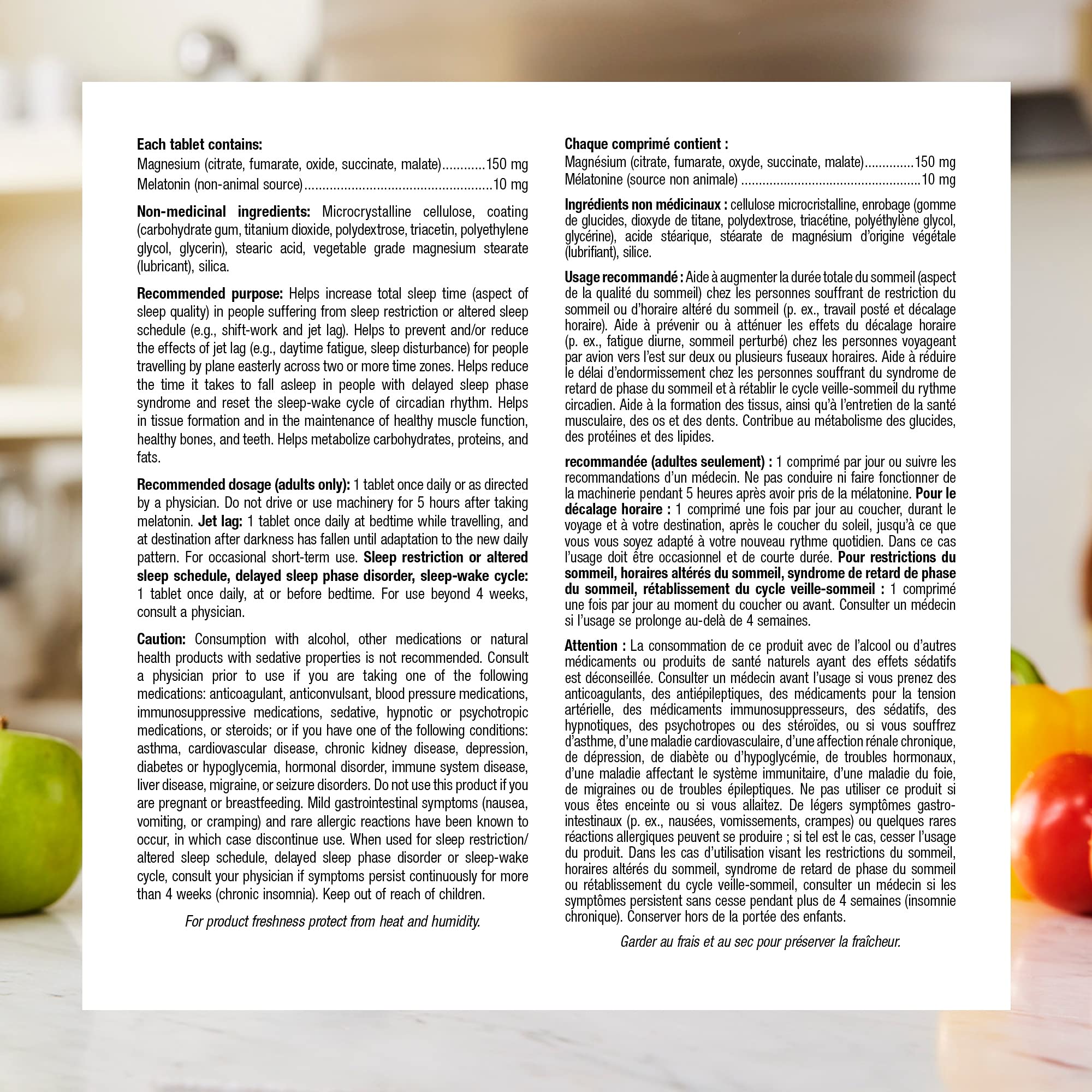 60 vegan tablets displayed next to the bottle