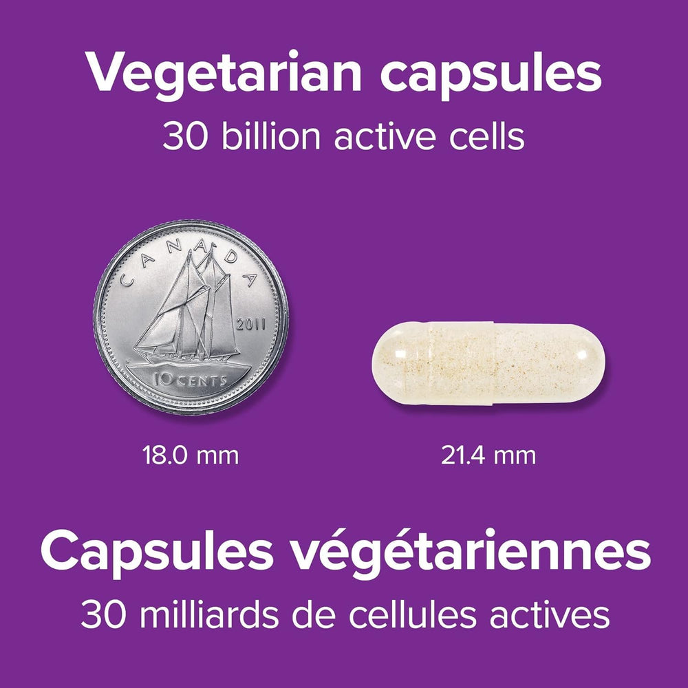 Webber Naturals Probiotic 30 Billion supplement facts and ingredients