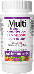 Webber Naturals Women's 50+ Multivitamin bottle side view