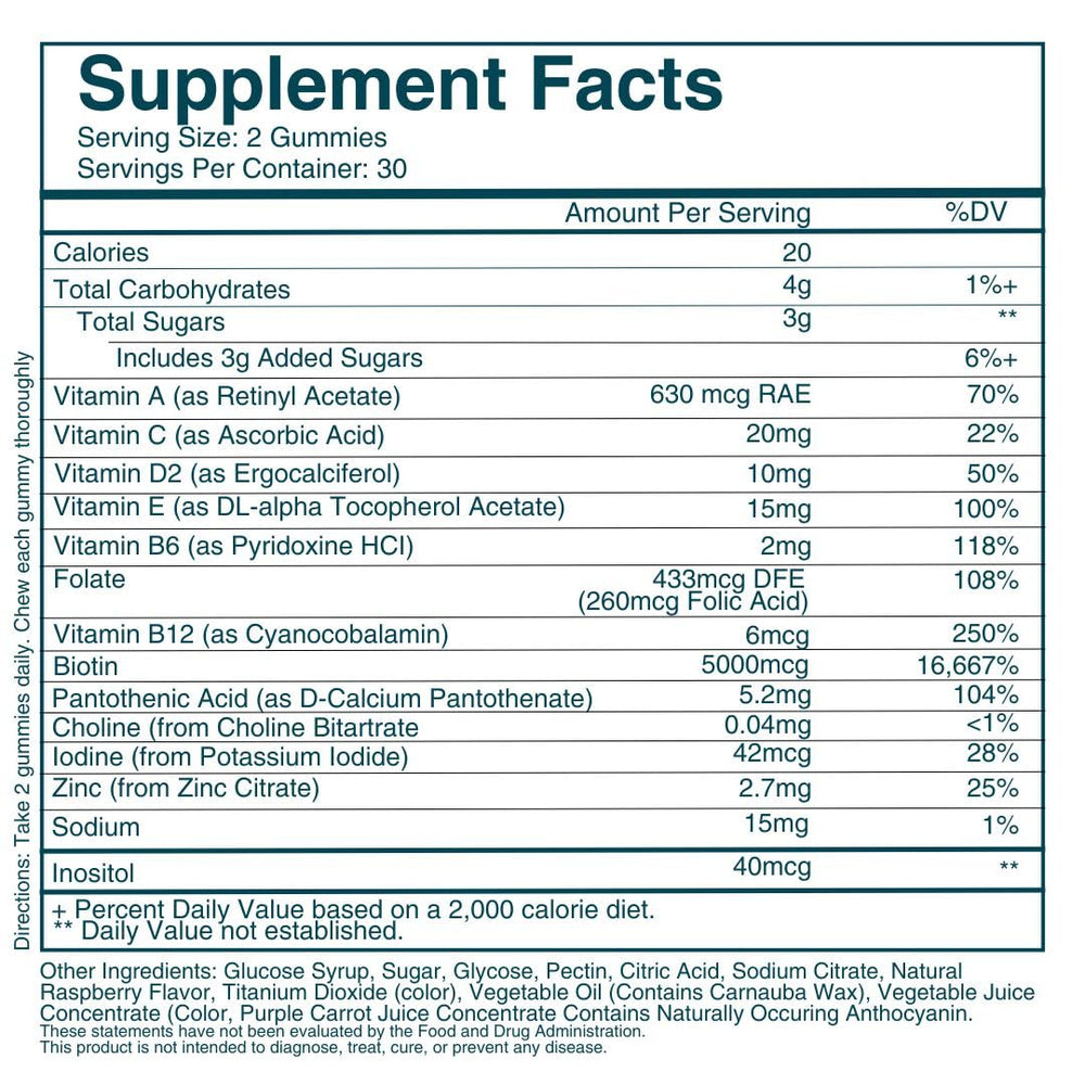 Nutrient-rich formula visuals for WEEM Hair Skin and Nails Gummies
