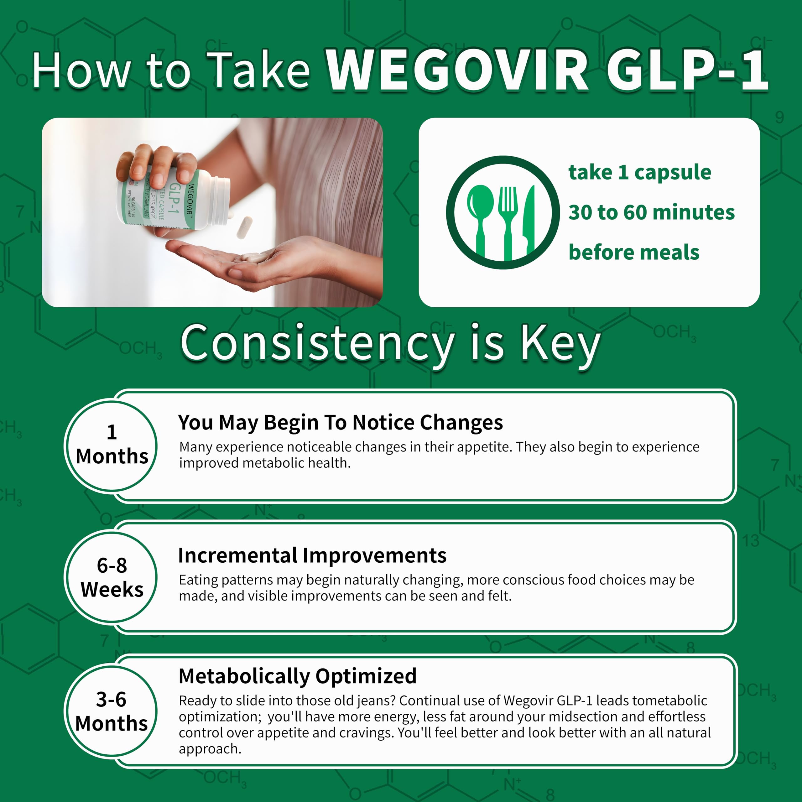 Wegovir Gut-health GLP-1 synergy illustrates digestive wellness