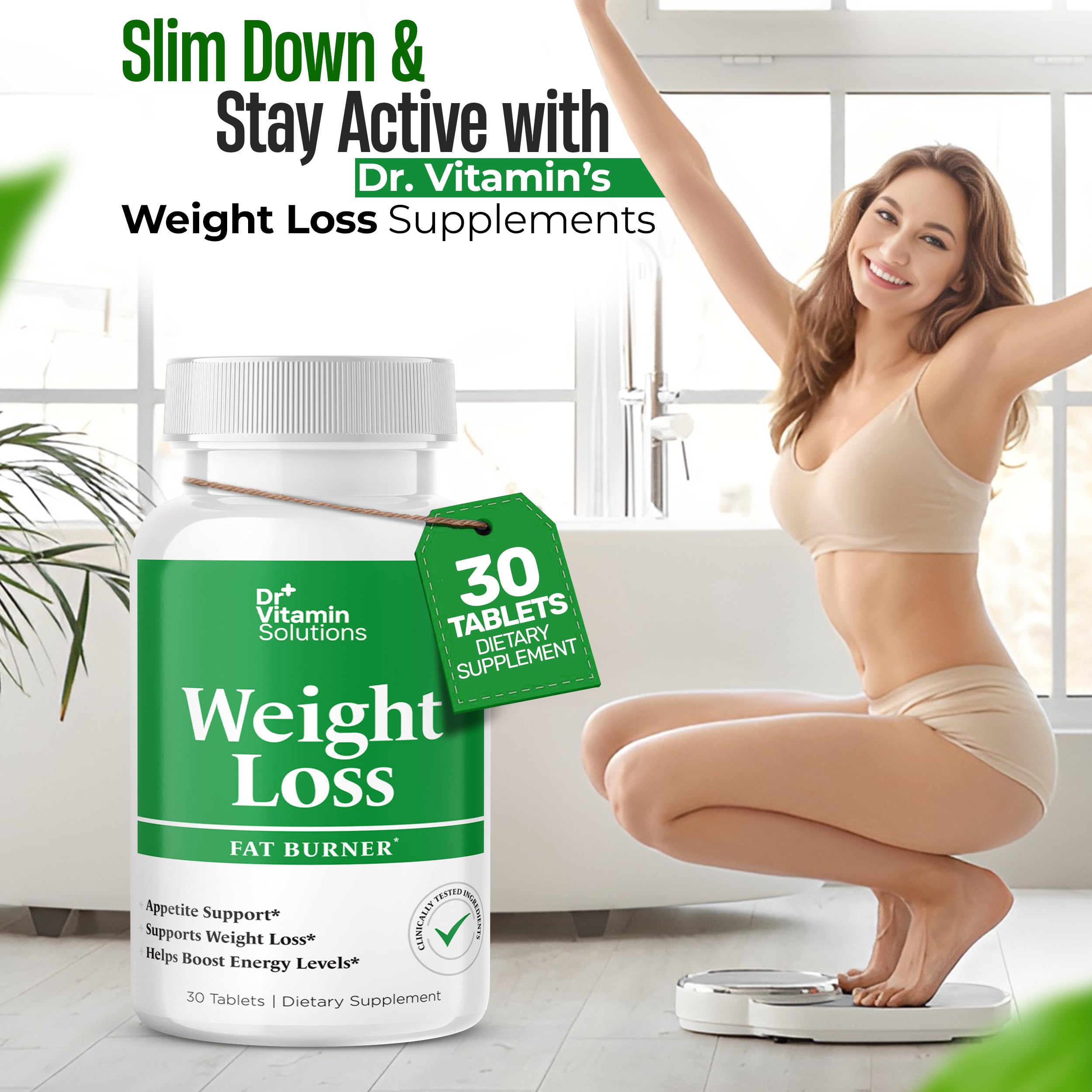 Man taking DR VITAMIN SOLUTIONS weight loss pills