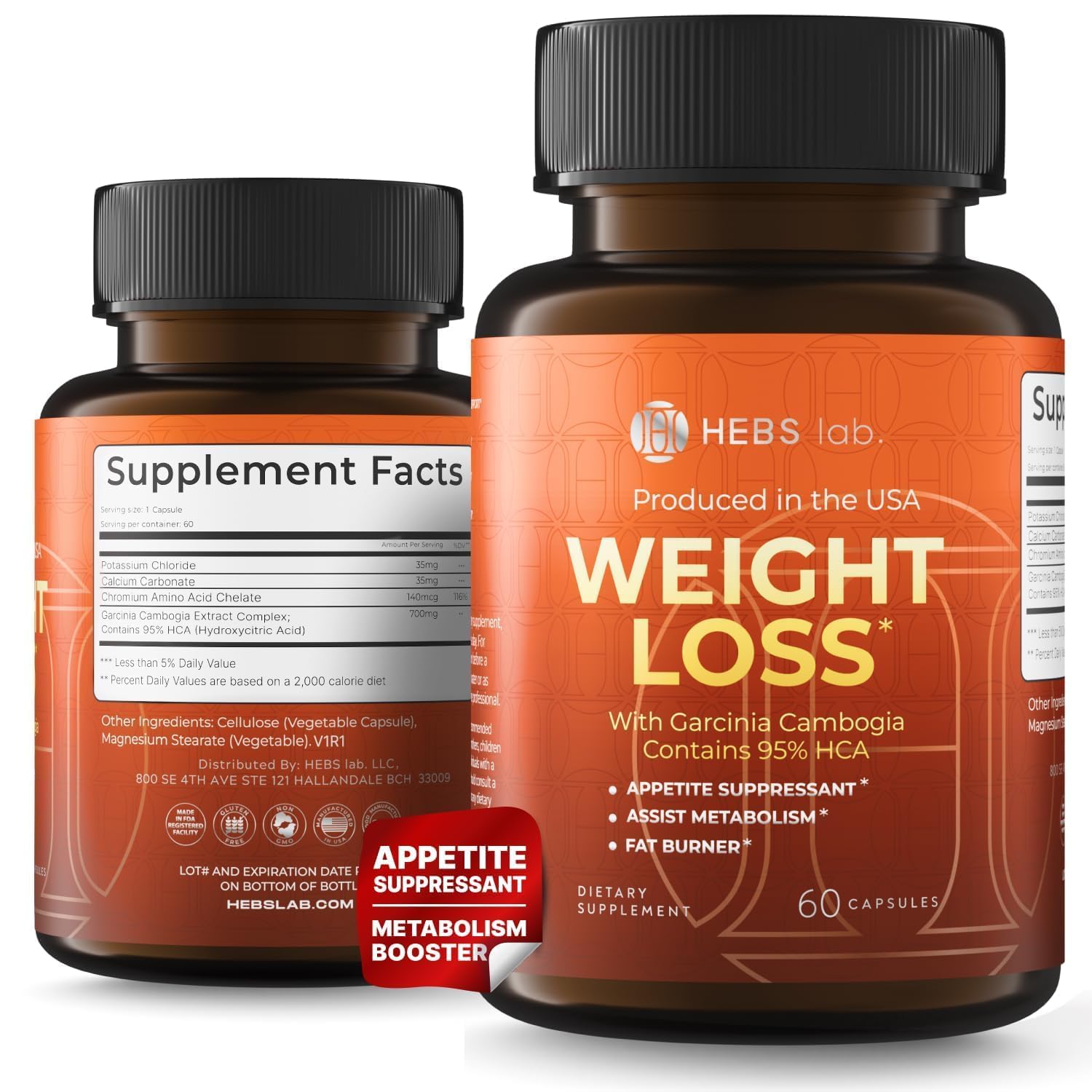 Garcinia Cambogia weight loss pills bottle for women and men