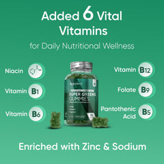 8 botanical greens blend used in the gummies