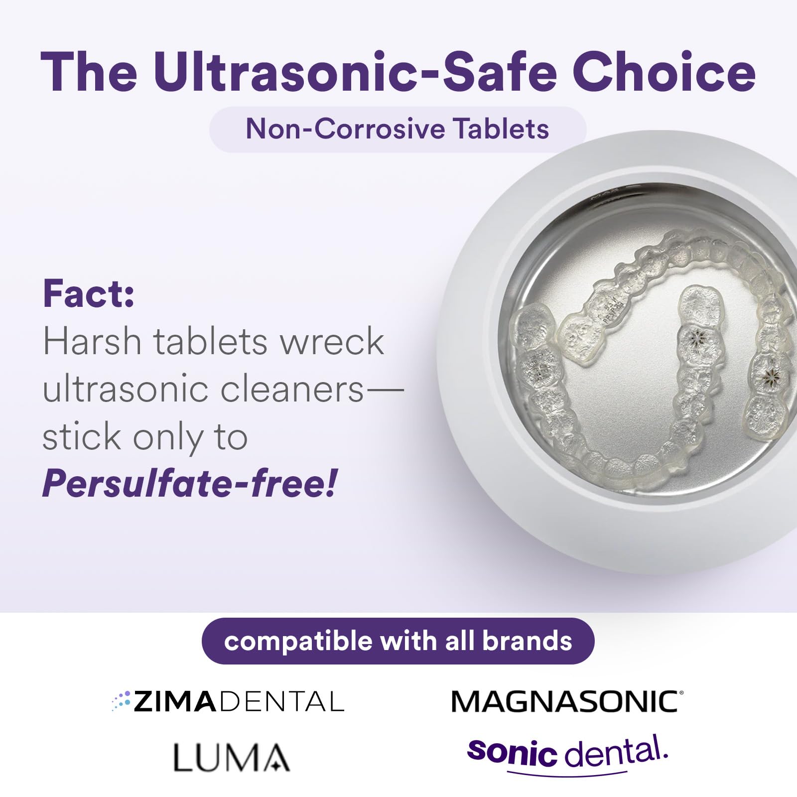 Invisalign cleaner use with dental appliance