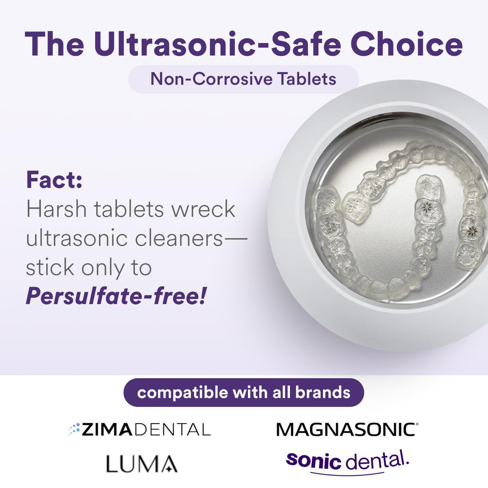 Invisalign cleaner use with dental appliance
