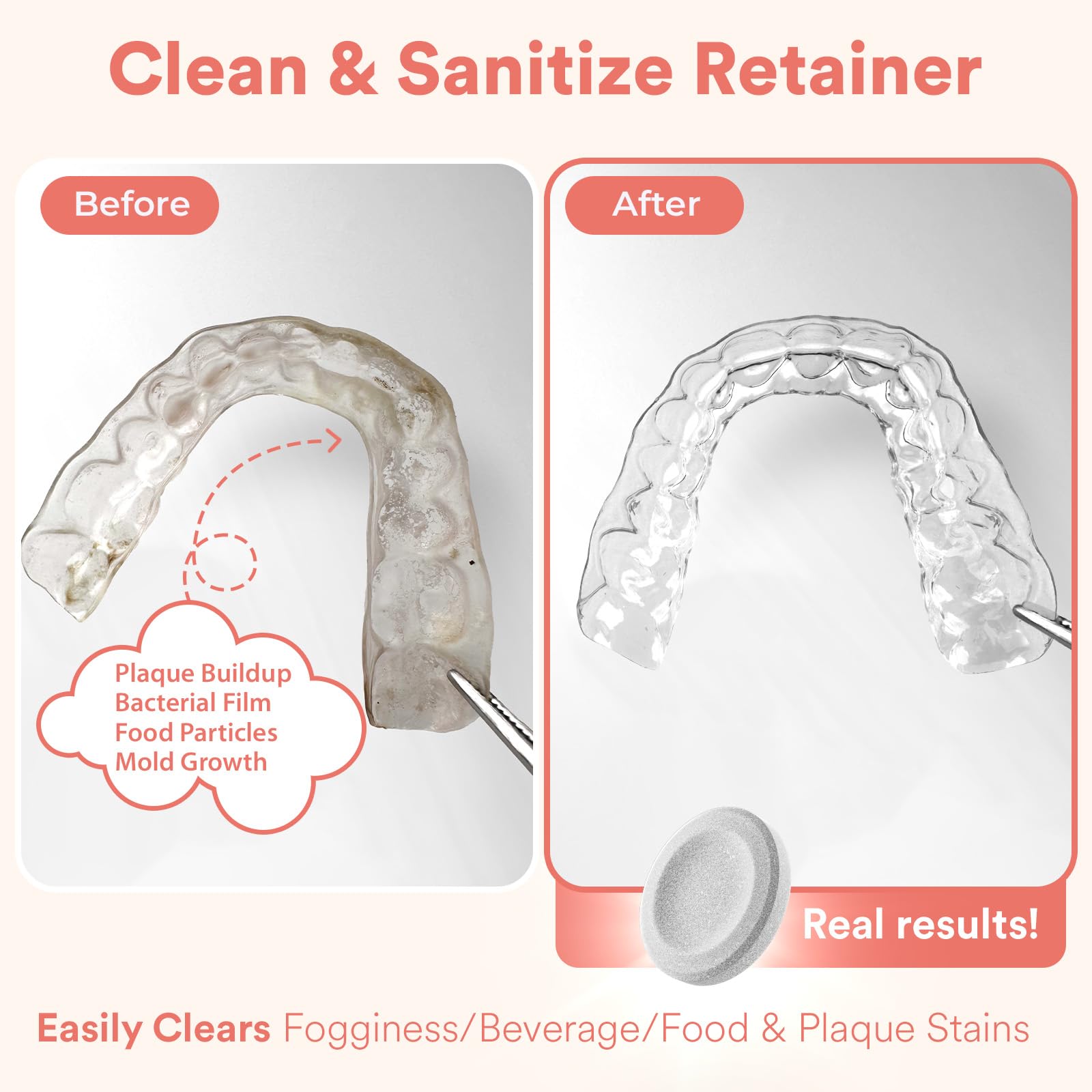Weiss Naturals Retainer Cleaner 60-tab pack back view