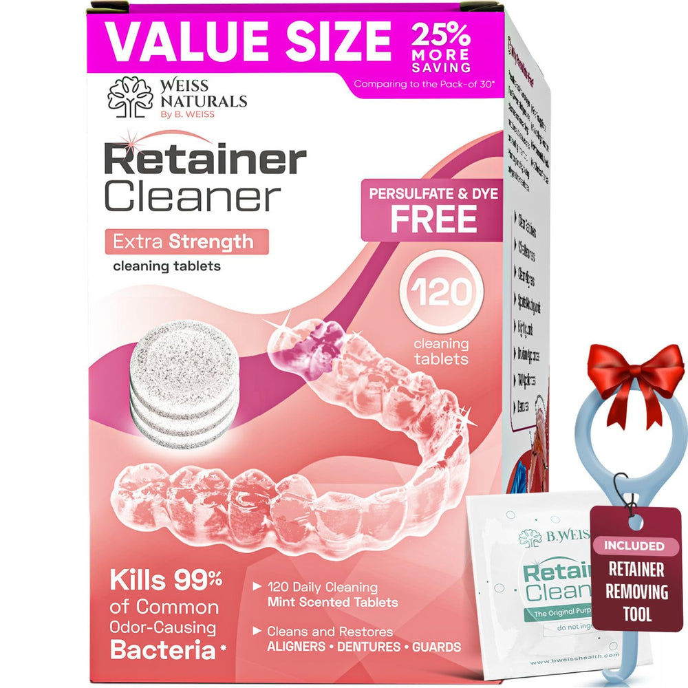 Weiss Naturals retainer cleaner tablets 120-count pack