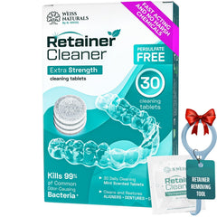 Weiss Naturals Retainer Cleaner tablets in mint scent – 30-count