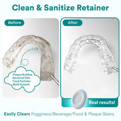 Close-up of mint-scented Weiss Naturals cleaning tablets