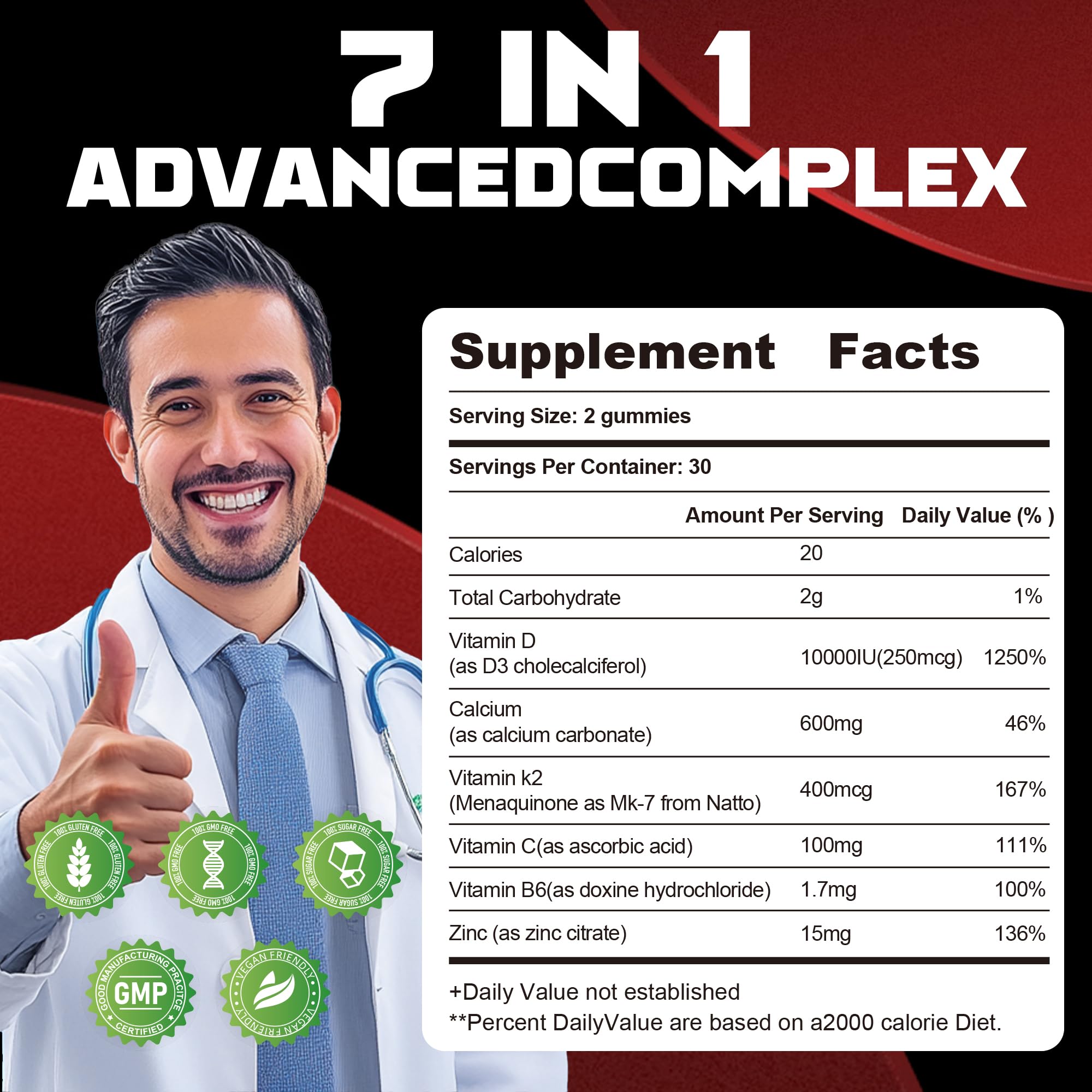 Calcium citrate and magnesium citrate highlights on label