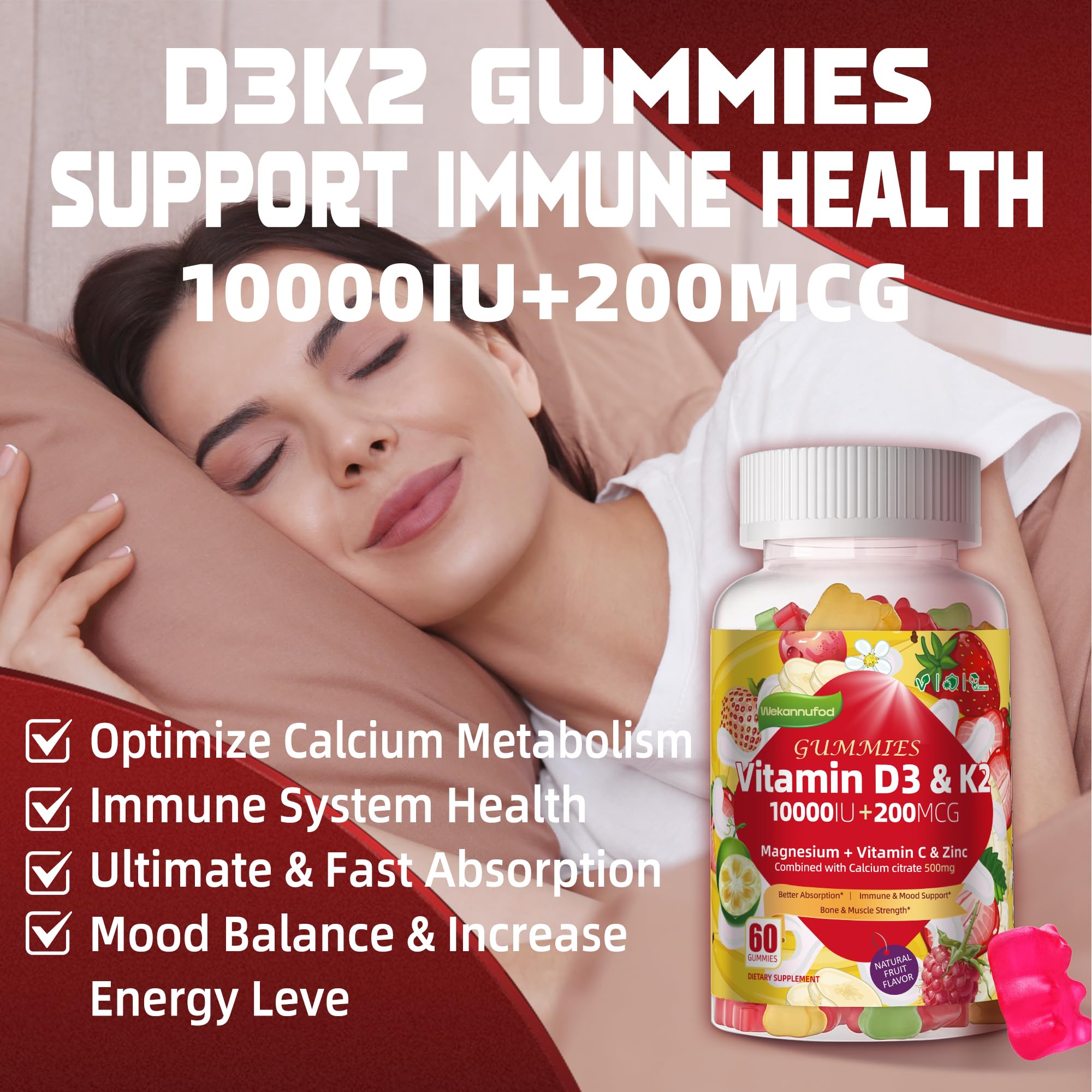 Sugar-free gummies with xylitol and erythritol