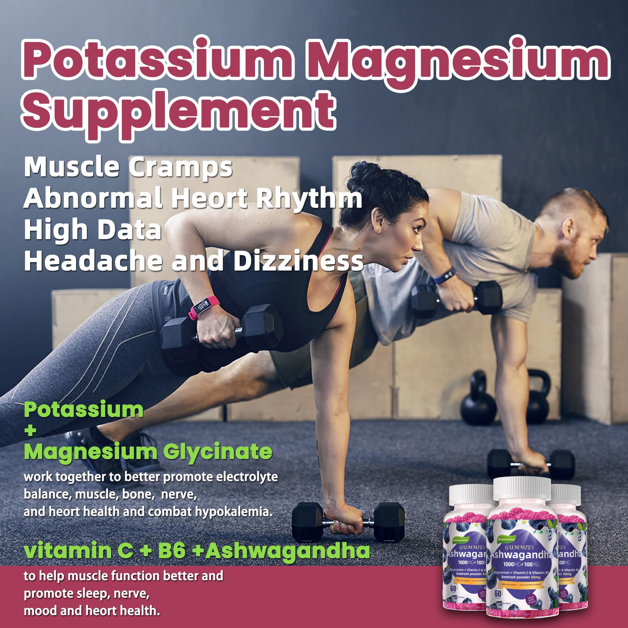 Ashwagandha gummies with Vitamin D3 imagery