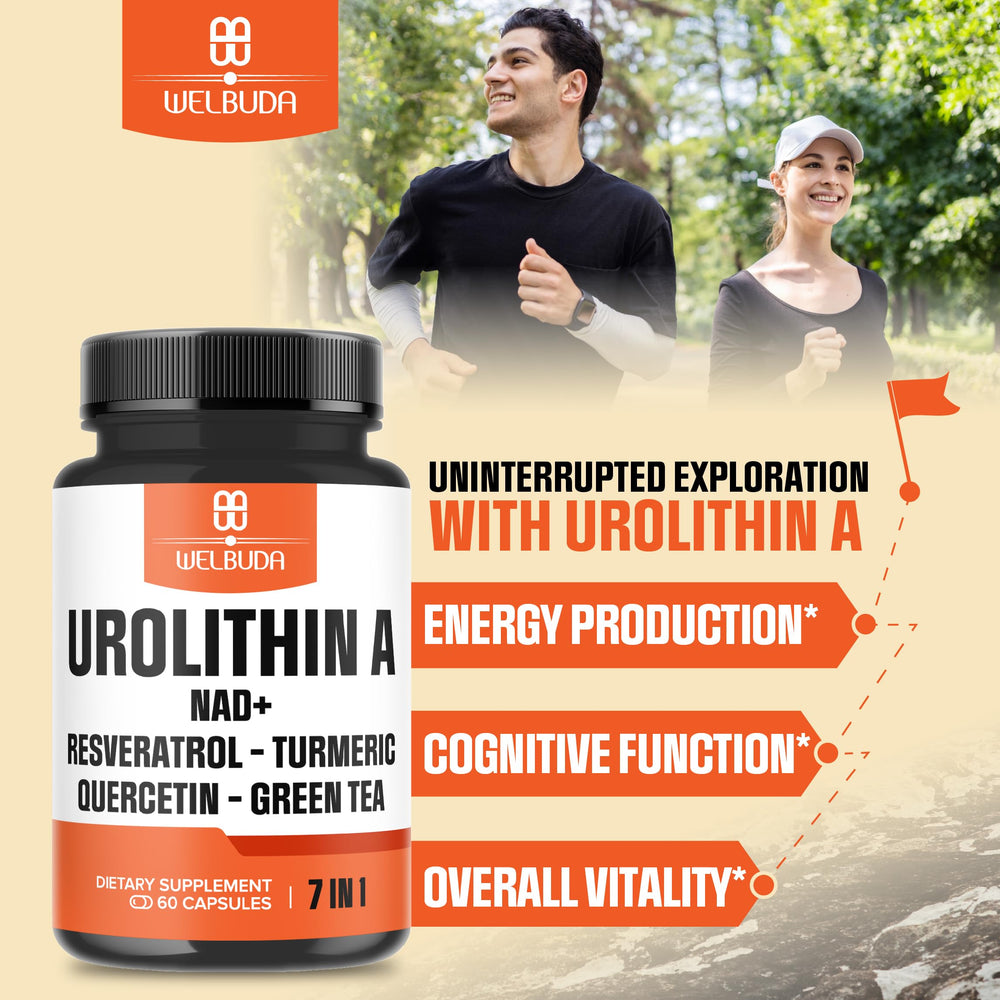 WELBUDA 7in1 Urolithin A+ label close-up