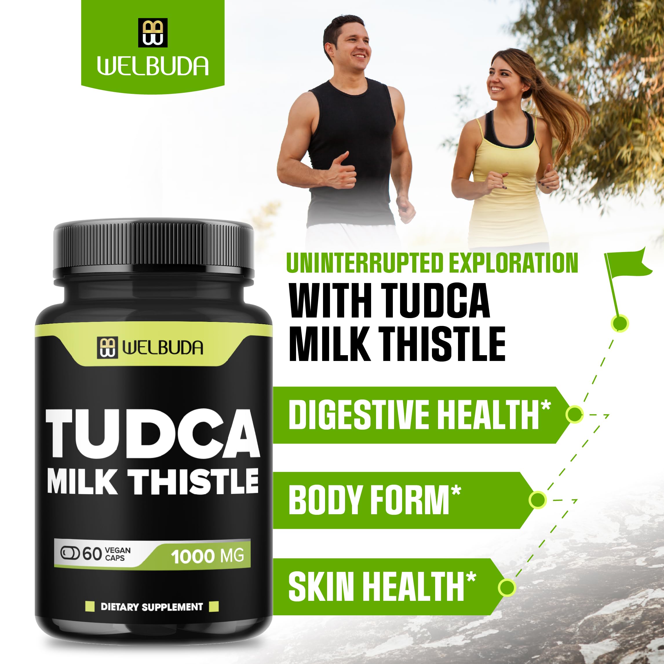 Ingredient table showing Tudca and Milk Thistle formula