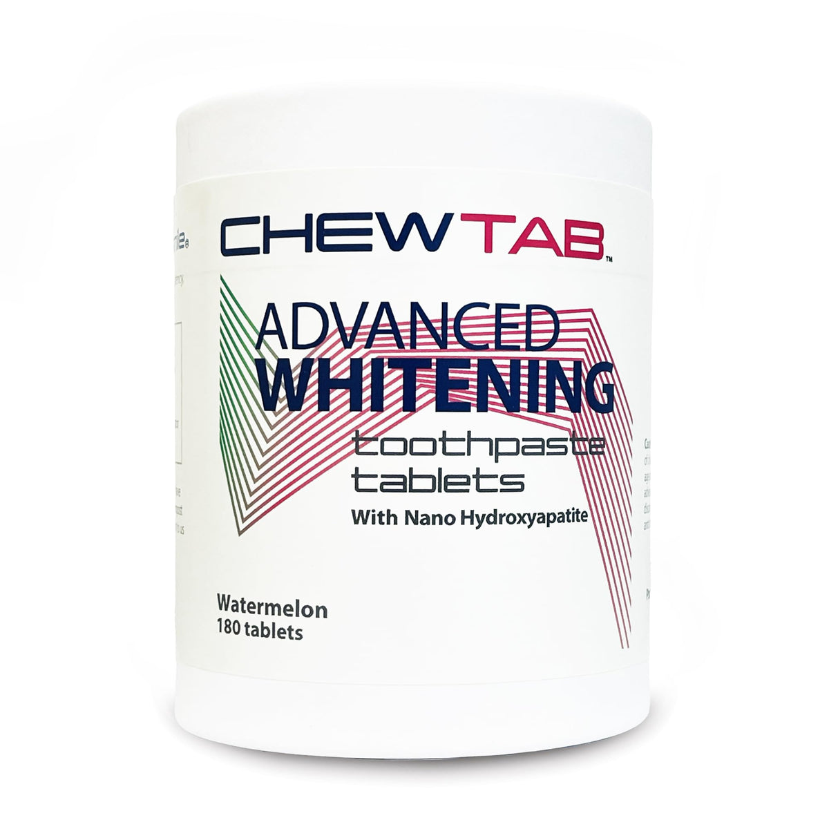 Weldental Chewtab Watermelon 180-count refill box with toothpaste tablets