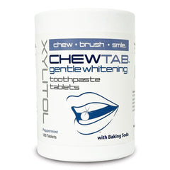 Weldental Chewtab Peppermint toothpaste tablets 180-count refill packaging